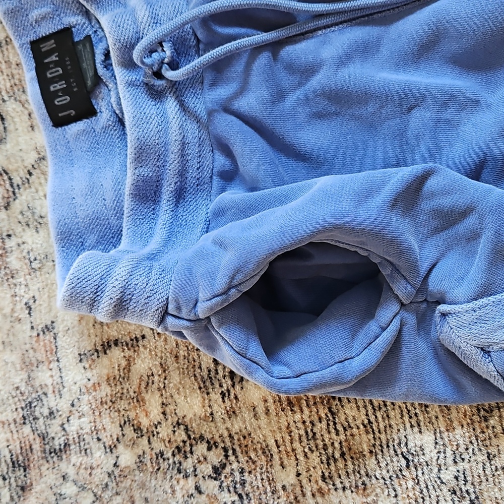 Jordan Light Blue Sweat Shorts Basketball - Picture 4 of 5